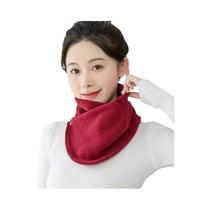 Cachecol Feminino De Inverno Quente Em Lã De Cordeiro, Gola Protetora De Pescoço À Prova De Vento
