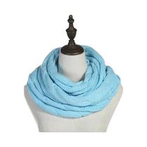 Cachecol Feminino De Lã Tricotado Em Cabo, Cor Sólida, Estilo Gola Cowl, Aquecedor De Pescoço De