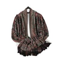 Cachecol Feminino De Luxo Em Caxemira Grossa Estampado Pashmina Manta Quente De Inverno Poncho Xale