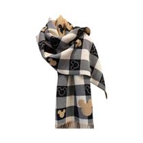 Cachecol Feminino De Luxo Para Inverno Em Caxemira Com Borlas Longas, Pashmina Quente Estampada,