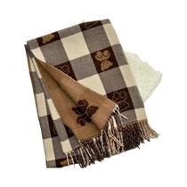 Cachecol Feminino De Luxo Para Inverno Em Caxemira Com Borlas Longas, Pashmina Quente Estampada,
