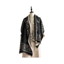 Cachecol Feminino De Luxo Para Inverno Em Caxemira, Manta Pashmina Quente Com Estampa Paisley,