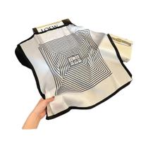 Cachecol Feminino De Poliéster 68cm Com Estampa De Letras, Quente Para Outono/Inverno, Proteção