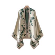 Cachecol Feminino Estampado Floral Em Imitação De Cashmere, Quente, Estilo Étnico, Elegante E À Cachecol Feminino Estampado Floral Em Imitação De Cashmere, Quente, Estilo Étnico, Elegante E À