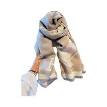 Cachecol Feminino Grosso E Quente De Acrílico Para Inverno, Xale De Cashmere Com Estampa De Letras,