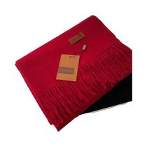 Cachecol Feminino Grosso E Quente De Cashmere 2024 Inverno Cor Sólida Com Franjas Pashmina