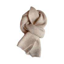 Cachecol Feminino Grosso E Quente De Cor Sólida Em Tricô, Protetor Térmico Para O Pescoço Para Clima