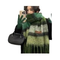 Cachecol Feminino Grosso E Quente, Estilo Coreano, 230x40cm, Acessório Para Clima Frio