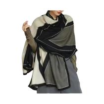 Cachecol Feminino Impermeável De Dupla Camada, Acessório Clássico Macio Para O Outono E Inverno,