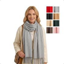 Cachecol Feminino Inverno Echarpe Pashmina Xale Grande Liso