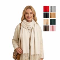 Cachecol Feminino Inverno Echarpe Pashmina Xale Grande Liso