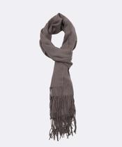 Cachecol Feminino Liso Franja Marisa Cinza-56137