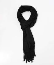 Cachecol Feminino Liso Franja Marisa Preto-56133