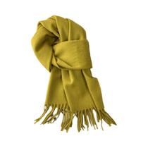 Cachecol Feminino Longo De Lã E Caxemira Quente Para Inverno, Xale Sólido, Pashmina, Hijab, Lenço De