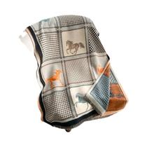 Cachecol Feminino Macio E Quente De Imitação De Caxemira Com Estampa De Cavalo, Xale Pashmina