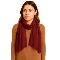 Cachecol Feminino Pashmina Xale Tipo Manta Toque Macio Com Franjas 175x85cm 5303 Cachecol Feminino Pashmina Xale Tipo Manta Toque Macio Com Franjas 175x85cm 5303