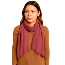 Cachecol Feminino Pashmina Xale Tipo Manta Toque Macio Com Franjas 175x85cm 5303 Cachecol Feminino Pashmina Xale Tipo Manta Toque Macio Com Franjas 175x85cm 5303