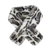 Cachecol Feminino Quente Com Estampa De Leopardo Em Pelo Sintético, À Prova De Vento, Macio E Grosso
