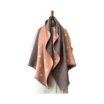 Cachecol Feminino Quente De Imitação De Cashmere, Xale Com Padrão Jacquard, Protetor De Pescoço Para