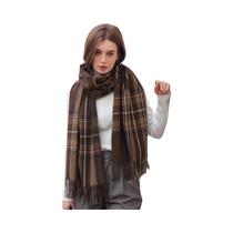 Cachecol Feminino Xadrez Tartan Macio E Longo Estilo Escocês Para O Natal E Dia Dos Namorados
