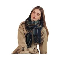 Cachecol Feminino Xadrez Tartan Macio E Longo Estilo Escocês Para O Natal E Dia Dos Namorados