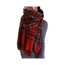 Cachecol Feminino Xadrez Tartan Macio Longo Estilo Escocês Moda Presente De Dia Dos Namorados