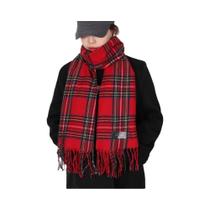 Cachecol Feminino Xadrez Tartan Quente E Macio, Longo, Estilo Xale Para Natal E Dia Dos Namorados