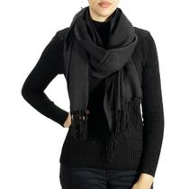 Cachecol Fofo Echarpe Feminino Pashmina Pompom Frio Inverno - Melvim Online