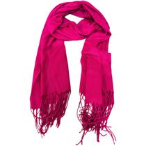 Cachecol Frio Echarpe Xale Lenço Pashmina Franja Look Inverno Acessório Manta Elegante