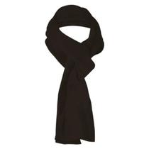 Cachecol Inverno Liso Grosso Unissex quente Preto Poliéster