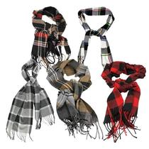 Cachecol Inverno Unissex Xadrez 160X30Cm Pescoço Quentinho