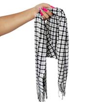 Cachecol Lenço Feminino Inverno Redstar Winter Em Xadrez