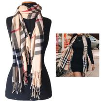 Cachecol Lenço Xale Echarpe Xadrez Longo com Franjas Unissex - Outono e Inverno Cachecol Lenço Xale Echarpe Xadrez Longo com Franjas Unissex - Outono e Inverno