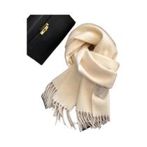 Cachecol Longo De Lã E Cashmere Para Mulheres, Xale Sólido, Pashmina, Hijab, Lenço De Cabeça