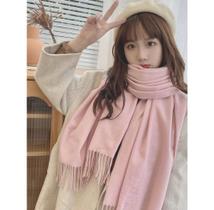 Cachecol Longo Feminino Estilo Cashmere Cor Lisa