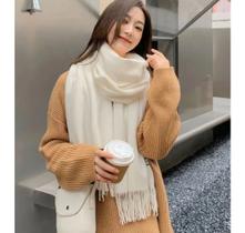 Cachecol Longo Feminino Estilo Cashmere Cor Lisa
