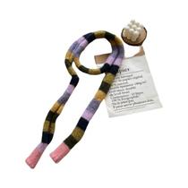 Cachecol Longo Fino Listrado Colorido Feminino Moda Outono Inverno Design Versátil