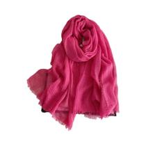 Cachecol Longo Monocromático Retro Para Mulheres, Cor Sólida, Comprimento Médio, Outono Inverno