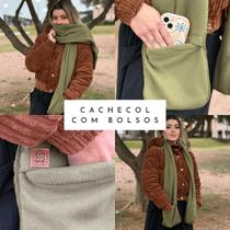 Cachecol Manta Térmica Soft Duplo Premium com Bolsos Antialérgico e Anti-bolinhas Cachecol Manta Térmica Soft Duplo Premium com Bolsos Antialérgico e Anti-bolinhas