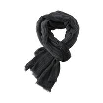 Cachecol Masculino De Algodão E Linho Listrado, Quente Para Outono E Inverno, Pashmina Com Franjas