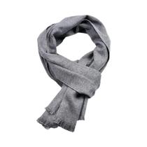 Cachecol Masculino De Inverno Quente Em Cashmere Pashmina Cor Sólida Azul Marinho Preto Casual Para