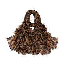Cachecol Pashmina Com Estampa De Leopardo Para Mulheres, Hijab Macio De Inverno, Envoltório Fino