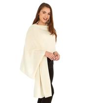 Cachecol Pashmina de Tricô em Caxemira - Branco