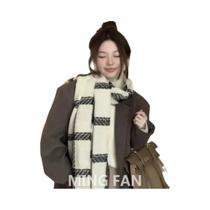 Cachecol Quente De Pelúcia Estilo Coreano Para Outono E Inverno, Cor Pura, Fofo E Versátil,