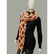 Cachecol Tricot Feminino Inverno Elegante Oncinha Tricô