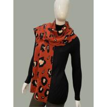 Cachecol Tricot Feminino Inverno Elegante Oncinha Tricô Cachecol Tricot Feminino Inverno Elegante Oncinha Tricô