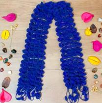 Cachecol Tricot Pompom - Roxo