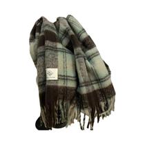 Cachecol Unissex De Mohair Xadrez Grosso Cor Café Retrô Para Outono E Inverno Cachecol Unissex De Mohair Xadrez Grosso Cor Café Retrô Para Outono E Inverno