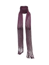 Cachecol Verdusa brilhante com franjas, leve, roxo avermelhado Cachecol Verdusa brilhante com franjas, leve, roxo avermelhado