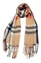 Cachecol Xadrez Bege Com Vermelho (5561) - d s